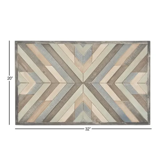 Kirkland's Home Multicolor Criss Cross Chevron Wood Wall Plaque- Wall Plaques