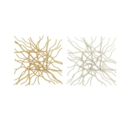 Kirkland's Home Multicolor Metal Abstract Wall Plaques, Set Of 2- Wall Plaques