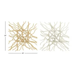 Kirkland's Home Multicolor Metal Abstract Wall Plaques, Set Of 2- Wall Plaques