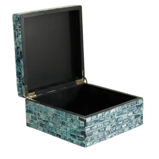 Kirkland's Home Multicolor Mother Of Pearl Coastal Boxes, Set Of 2- Baskets & Boxes