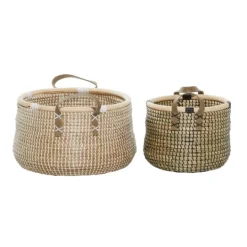 Kirkland's Home Multicolor Wooden Baskets, Set Of 2- Baskets & Boxes