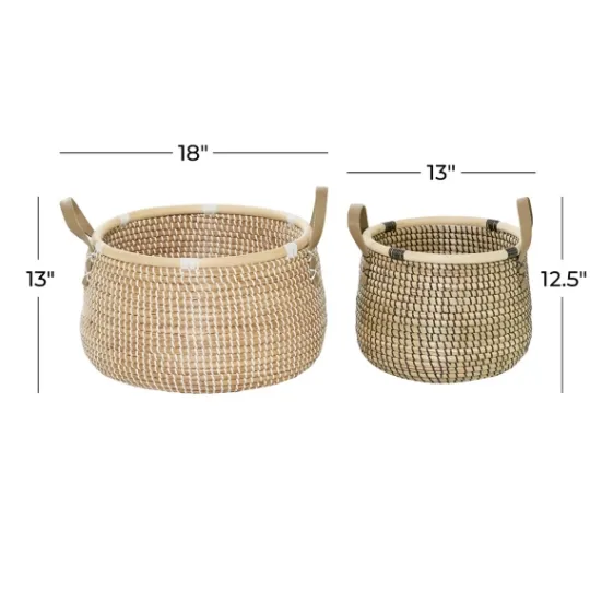 Kirkland's Home Multicolor Wooden Baskets, Set Of 2- Baskets & Boxes