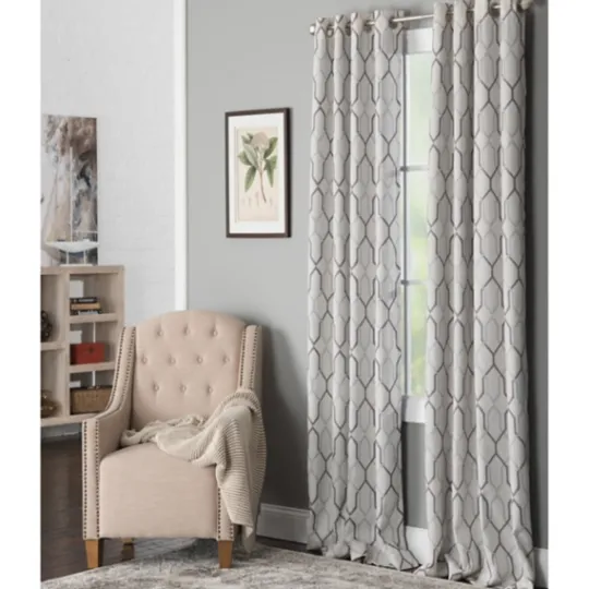 Kirkland's Home Mushroom Interlock Single Curtain Panel, 84 In.- Curtains & Drapes