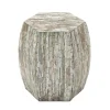 Kirkland's Home Mussel Shell Hexagonal Accent Table- Accent & End Tables