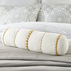 Kirkland's Home Mustard Braided Twist Lumbar Throw Pillow- Pillows