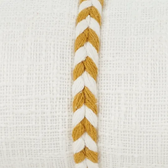 Kirkland's Home Mustard Braided Twist Lumbar Throw Pillow- Pillows
