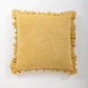Kirkland's Home Mustard Chambray Ruffle Edge Pillow- Pillows
