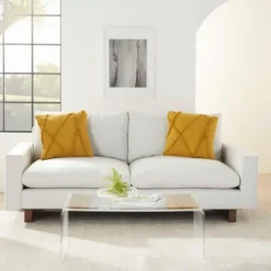 Kirkland's Home Mustard Tufted Abstract Diamond Pillows, Set Of 2- Pillows