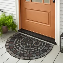 Kirkland's Home Mythos Stone Mosaic Slice Doormat- Doormats