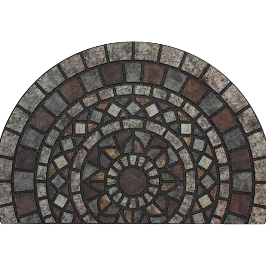 Kirkland's Home Mythos Stone Mosaic Slice Doormat- Doormats