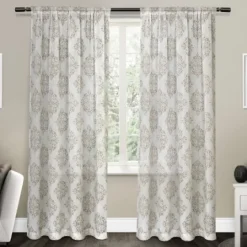 Kirkland's Home Nagano Linen Curtain Panel Set, 96 In.- Curtains & Drapes