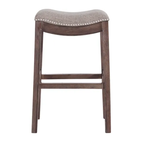 Kirkland's Home Nailhead Trim Saddle Bar Stool- Bar Stools & Counter Height Stools
