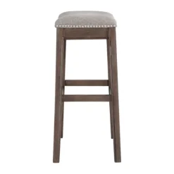 Kirkland's Home Nailhead Trim Saddle Bar Stool- Bar Stools & Counter Height Stools