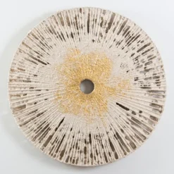 Kirkland's Home Nala Gold Leaf Paper Pulp Medallion Plaque- Wall Plaques