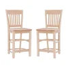 Kirkland's Home Natie Unfinished Counter Stools, Set Of 2- Bar Stools & Counter Height Stools