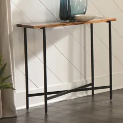 Kirkland's Home Natural Acacia Wood And Acrylic Top Console Table- Console Tables