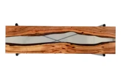 Kirkland's Home Natural Acacia Wood And Acrylic Top Console Table- Console Tables