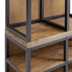 Kirkland's Home Natural Acacia Wood And Metal Hall Tree With Bench- Entryway Furniture