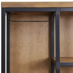 Kirkland's Home Natural Acacia Wood And Metal Hall Tree With Bench- Entryway Furniture