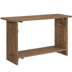 Kirkland's Home Natural Acacia Wood Farmhouse Console- Console Tables
