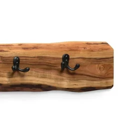 Kirkland's Home Natural Acacia Wood Live Edge Wall Hooks- Hooks