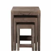 Kirkland's Home Natural Acacia Wood Nesting 3-Pc. Accent Table Set- Accent & End Tables