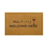Kirkland's Home Natural All Wines Welcome Here Doormat- Doormats