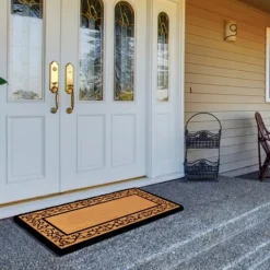 Kirkland's Home Natural And Black Abby Doormat, 72X36 In.- Doormats