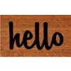 Kirkland's Home Natural And Black Coir Hello Doormat, 29X17 In.- Doormats