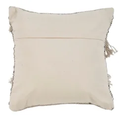 Kirkland's Home Natural And Black Cozy Fringe Pillow- Pillows
