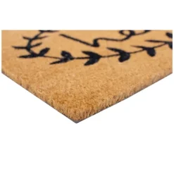 Kirkland's Home Natural And Black Laurel Hello Doormat, 72X36 In.- Doormats