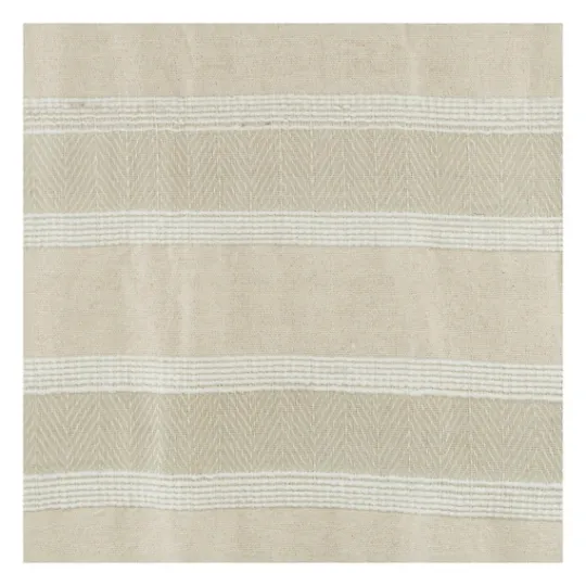 Kirkland's Home Natural And White Colorblock Chevron Throw- Blankets & Throws