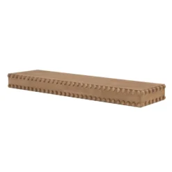 Kirkland's Home Natural Beaded Wood Large Floating Shelf- Shelves