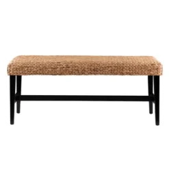 Kirkland's Home Natural Blanchard Water Hyacinth Bench- Benches & Ottomans