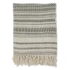 Kirkland's Home Natural Block Print Throw With Fringe- Blankets & Throws