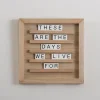 Kirkland's Home Natural Blond Wood Letter Board With Tiles- Memo & Chalkboards