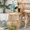 Kirkland's Home Natural Boho Rattan Weave Accent Table- Accent & End Tables