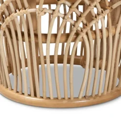 Kirkland's Home Natural Boho Rattan Weave Accent Table- Accent & End Tables