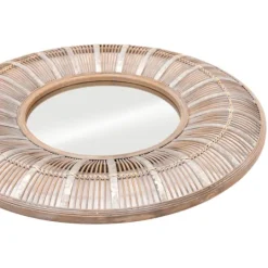 Kirkland's Home Natural Bone Safari Framed Mirror- Framed Mirrors