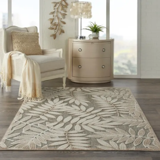 Kirkland's Home Natural Botanical Outdoor Area Rug, 6X9- Outdoor Rugs
