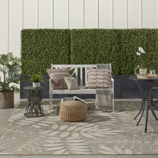 Kirkland's Home Natural Botanical Outdoor Area Rug, 6X9- Outdoor Rugs