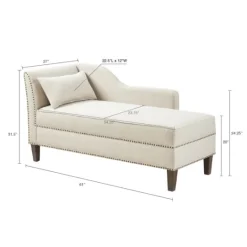 Kirkland's Home Natural Brett Accent Chaise Lounge- Sofas & Loveseats