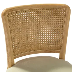 Kirkland's Home Natural Cane Back Suede Office Chair- Office Furniture