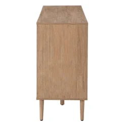Kirkland's Home Natural Cane Wood Arched Sideboard Cabinet- Cabinets & Sideboards