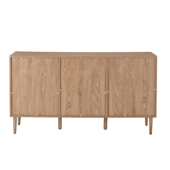 Kirkland's Home Natural Cane Wood Arched Sideboard Cabinet- Cabinets & Sideboards