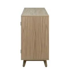 Kirkland's Home Natural Cane Wood Storage Media Cabinet- Cabinets & Sideboards