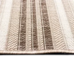 Kirkland's Home Natural Canva Striped Outdoor Runner- Outdoor Rugs