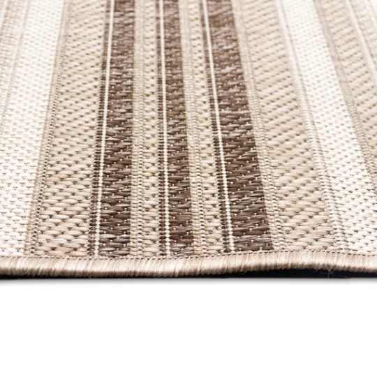 Kirkland's Home Natural Canva Striped Outdoor Area Rug, 4X7- Outdoor Rugs