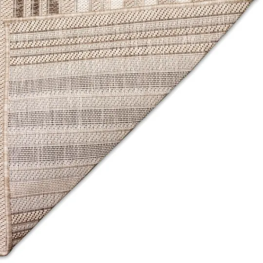 Kirkland's Home Natural Canva Striped Outdoor Area Rug, 4X7- Outdoor Rugs