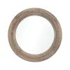 Kirkland's Home Natural Carved Driftwood Round Wall Mirror- Decorative Mirrors